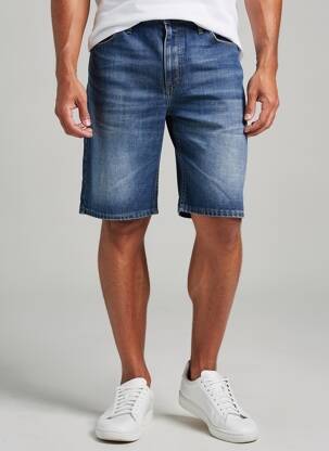 Bermudă țesătură denim mărime normală albastru GUESS bărbat
