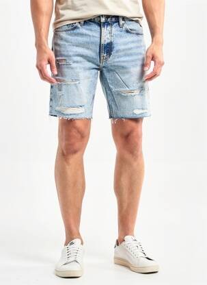 Bermudă țesătură denim mărime normală albastru GUESS bărbat