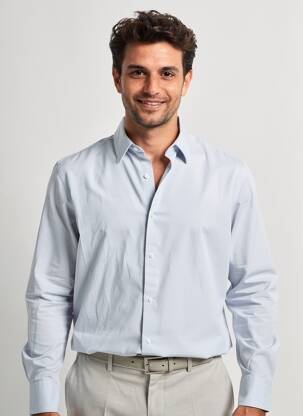 Cămașă cu mâneci lungi croială cambrată albastru MARCIANO BY GUESS bărbat