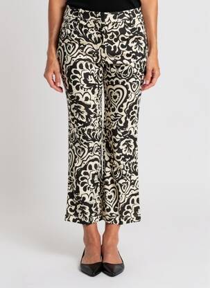 Pantalon 7/8 talie cu cleme mărime normală negru WEEKEND MAXMARA femeie