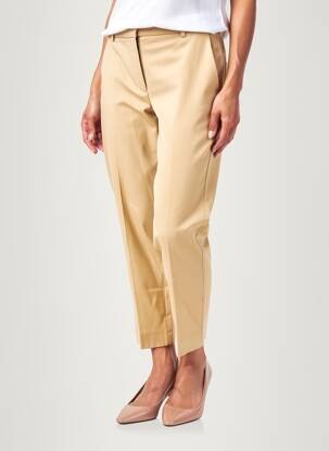 Pantalon 7/8 talie cu cleme mărime normală bej WEEKEND MAXMARA femeie