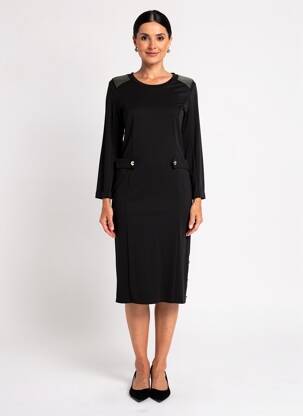 Rochie midi mâneci lungi mâneci lungi negru LIU JO femeie