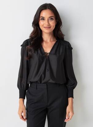 Bluză mâneci lungi mâneci lungi negru PINKO femeie