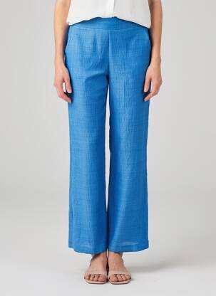 Pantalon drept talie elastică mărime normală albastru SCARLET ROOS femeie