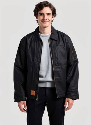 Geacă buzunare negru BOMBERS bărbat