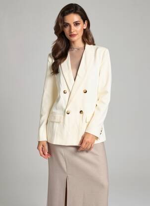 Sacou finisaj interior dublat alb GRACE & MILA femeie