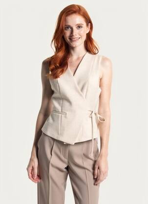 Jachete casual finisaj interior dublat bej GRACE & MILA femeie