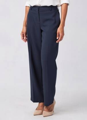 Pantalon drept țesătură crep mărime normală albastru PAKO LITTO femeie