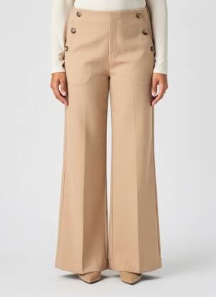 Pantalon evazat elasticitate talie înaltă maro GRACE & MILA femeie
