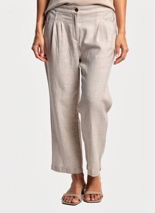 Pantalon drept talie elastică mărime normală maro WHITE STUFF femeie