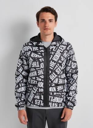 Jachetă vânt strânsă pe partea de jos cu glugă negru THE KOOPLES bărbat