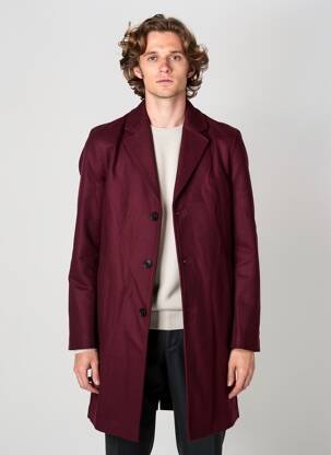 Palton lung croială dreaptă fără glugă violet THE KOOPLES bărbat