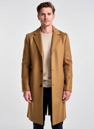 Palton lung croială dreaptă fără glugă verde THE KOOPLES bărbat