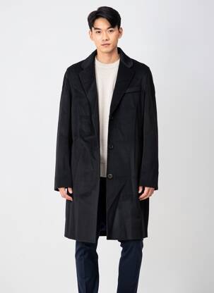 Palton lung croială dreaptă fără glugă negru THE KOOPLES bărbat