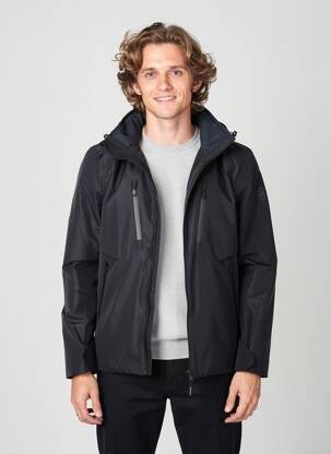 Parka finisaj interior căptușeală satinată fără glugă negru IKKS bărbat