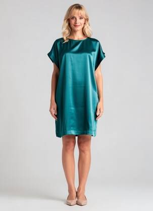 Rochie scurtă mâneci scurte mâneci scurte verde LPB LES PETITES BOMBES  femeie