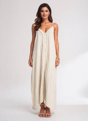 Rochie lungă țesătură crep bretele subțiri gri MADE IN ITALY femeie