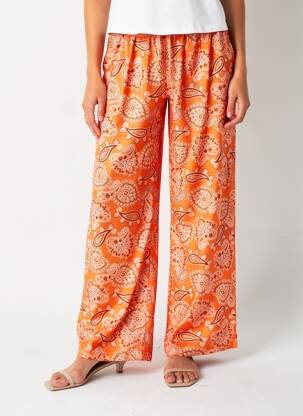 Pantalon drept elasticitate mărime normală portocalie JUBYLEE femeie