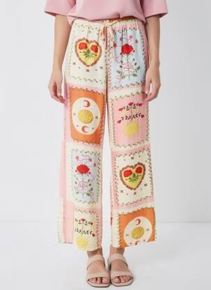 Pantalon drept talie elastică bej KILKY femeie
