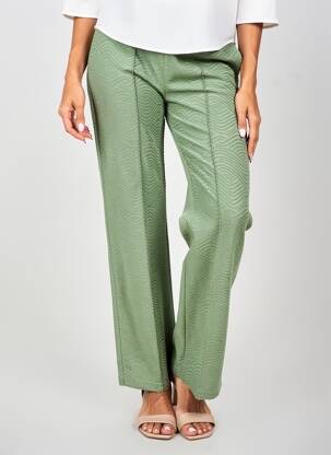 Pantalon drept elasticitate mărime normală verde BENSIMON femeie