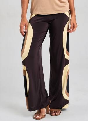 Pantalon larg croială fluidă mărime normală maro SIYU femeie