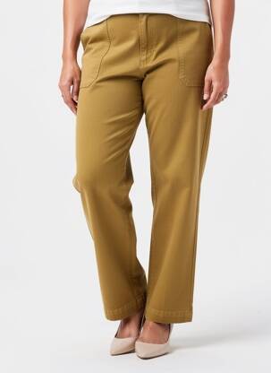 Pantalon drept elasticitate mărime normală galben HOD femeie