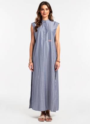 Rochie lungă fără mâneci fără mâneci albastru ROSEANNA femeie