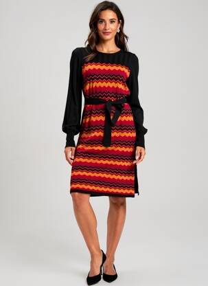 Rochie pulover elasticitate mâneci lungi negru KING LOUIE femeie