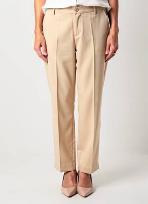 Pantalon chino închidere cu fermoar sub clapetă cu nasturi mărime normală bej JENSEN femeie