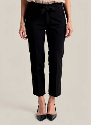 Pantalon 7/8 talie înaltă talie înaltă negru ANNA MONTANA femeie