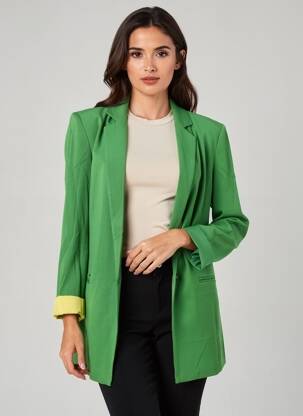 Sacou finisaj interior dublat verde CLOUD9 femeie