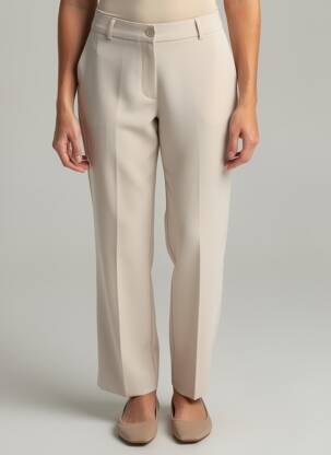 Pantalon drept elasticitate mărime normală bej TINTA femeie