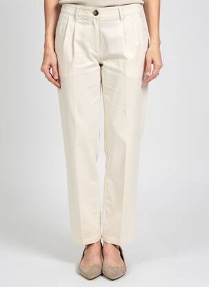 Pantalon chino elasticitate mărime normală bej GARCIA femeie