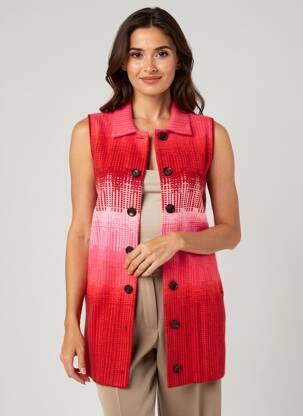 Vestă cu mâneci lungi mâneci lungi roșu FUEGO WOMAN femeie