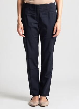 Pantalon slim talie elastică mărime normală albastru BIANCA femeie