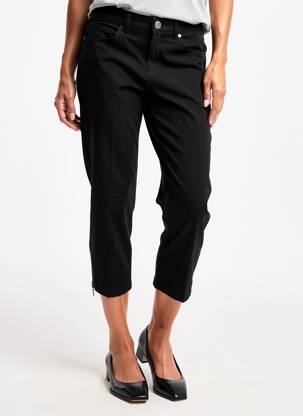 Pantalon trei sferturi elasticitate mărime normală negru CISO femeie