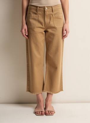 Pantalon 7/8 elasticitate mărime normală maro COUTURIST femeie