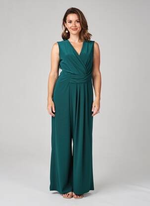 Salopetă-pantalon fără mâneci fără mâneci verde PAZ TORRAS femeie