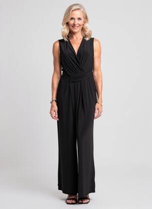 Salopetă-pantalon fără mâneci fără mâneci negru PAZ TORRAS femeie