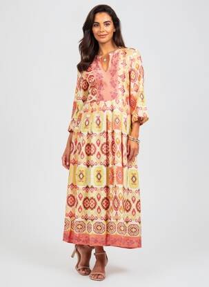 Rochie lungă mâneci lungi mâneci lungi portocalie GUITARE femeie