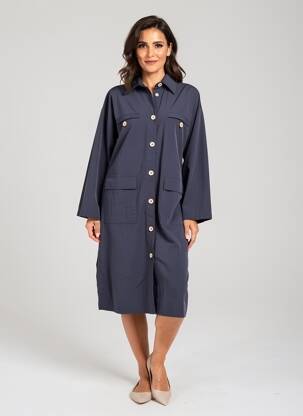 Rochie midi mâneci lungi mâneci lungi albastru GUITARE femeie