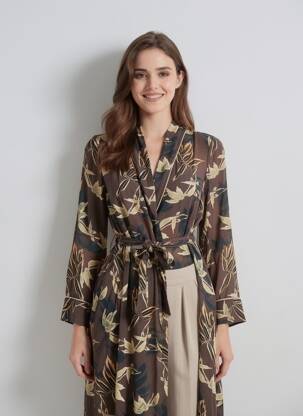 Jachete kimono mâneci lungi maro PILUS femeie