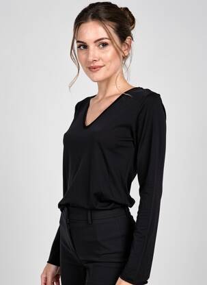 Tricou mâneci lungi mâneci lungi negru LISANZA femeie