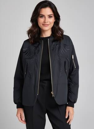 Geacă matlasată mâneci lungi fără glugă negru BOMBERS femeie