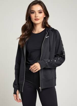 Jachete casual mâneci lungi negru NIKE femeie
