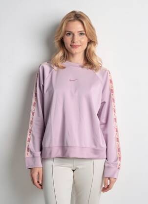 Pulover croială dreaptă mâneci lungi roz NIKE femeie