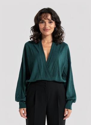 Pulover elasticitate mâneci lungi verde MARCIANO femeie