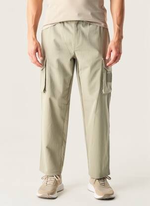 Pantalon cargo țesătură poplin mărime normală verde GUESS bărbat