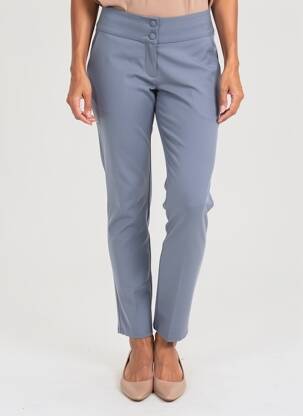 Pantalon slim țesătură poplin mărime normală albastru DAMART femeie