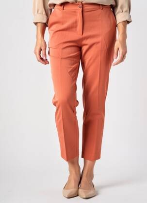 Pantalon 7/8 țesătură poplin mărime normală portocalie DAMART femeie